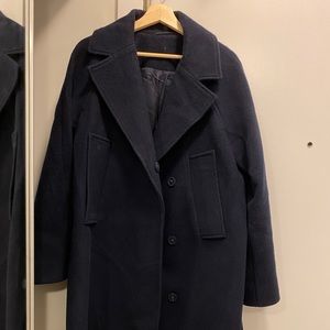 COS Navy wool coat in size 8